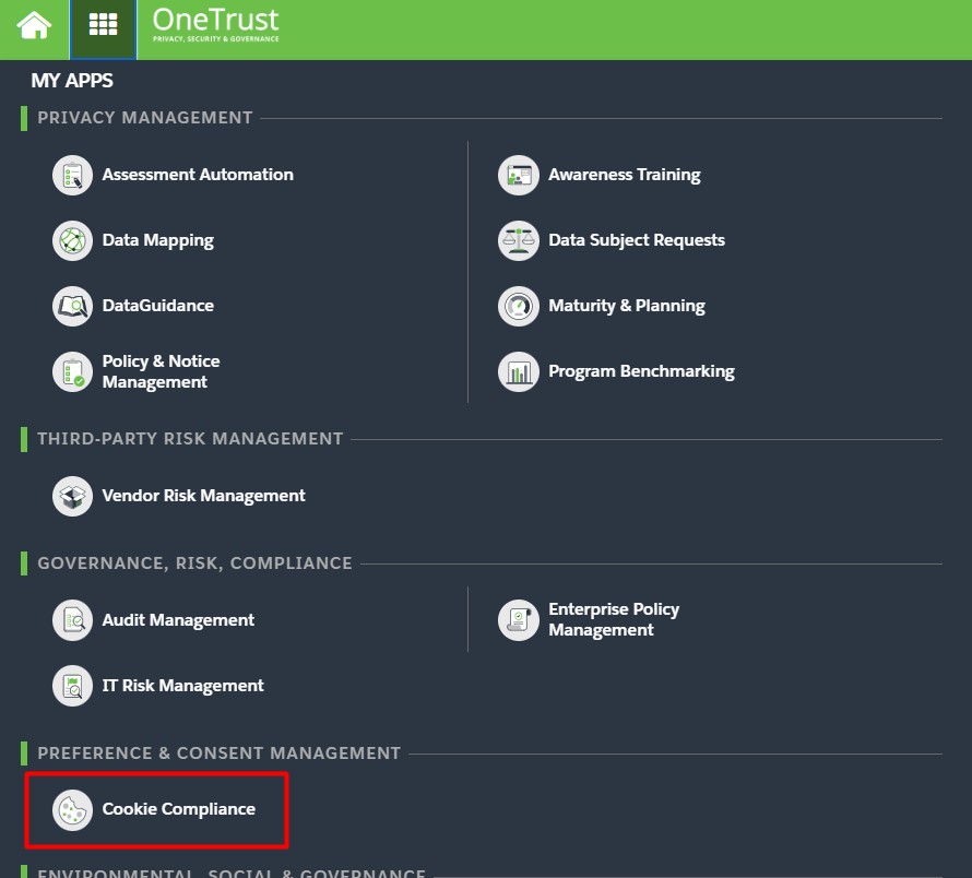 CookiePro Knowledge: OneTrust Settings Overview